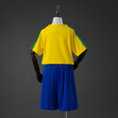 Brazil 2002 Home Retro Kids Kit Jersey SIZE 16-28