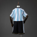Argentina 1998 Home Retro Kids Kit Jersey Size 16-28