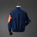 Barcelona Windbreaker - Navy Blue &amp; Orange S-XXL