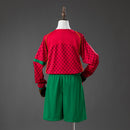 Portugal 2004 Home Retro Long Sleeve Kids Kit Jersey SIZE 16-28