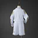 Real Madrid 11/12 Home Retro Long-Sleeve Kids Kit Jersey Size 16-28