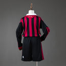 AC Milan 09/10 Home Retro Long Sleeve Kids Kit Jersey SIZE 16-28