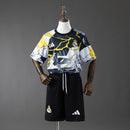Real Madrid 25/26 Avengers - Pre-Match (Black and White) Kids kit Jerseys SIZE 16-28