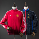 M-U Reversible Anthem Jacket Windbreaker - Black/Red S-XXL