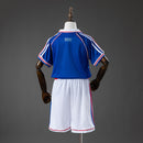 France 1998 Home Retro Kids Kit Jersey Size 16-28