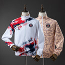 PSG Reversible Jacket Windbreaker - White &amp; Brown S-XXL