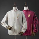 Real Madrid Reversible Jacket Windbreaker - Beige &amp; Red S-XXL