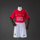M-U 07/08 Home Retro Kids Kit Jersey Size 16-28
