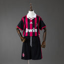 AC Milan 09/10 Home Retro Kids Kit Jersey Size 16-28