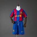 Barcelona 07/08 Home Retro Kids Kit Jersey Size 16-28