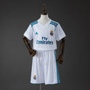 Real Madrid 17/18 Home Retro Kids Kit Jersey Size 16-28