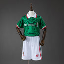 Mexico 1998 Home Retro Kids Kit Jersey Size 16-28