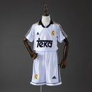 Real Madrid 98/00 Home Retro Kids Kit Jersey SIZE 16-28