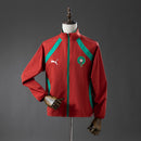 Morocco 2026 Reversible Jacket Windbreaker - Red &amp; Green S-3XL
