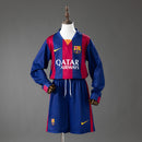 Barcelona 14/15 Home Retro Long-Sleeve Kids Kit Jersey Size 16-28