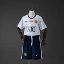 M-U 08/09 Away (UEFA Champions League) Retro Kids Kit Jersey SIZE 16-28