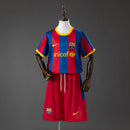 Barcelona 10/11 Home Retro Kids Kit Jersey Size 16-28