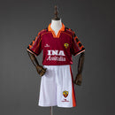 Roma 98/99 Home Retro Kids Kit Jersey Size 16-28