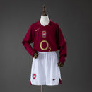 Arsenal 05/06 Home Retro Long Sleeve Kids Kit Jersey Size 16-28
