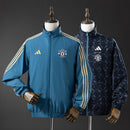 M-U Reversible Jacket Windbreaker - Blue&amp;Black S-XXL