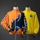 Porto Reversible Jacket Windbreaker - Orange &amp; Yellow S-XXL