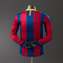 Barcelona 10/11 Home Long Sleeve Player Version Retro Jersey S-3XL