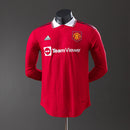 M-U 22/23 Home Long Sleeve Player Version Retro Jersey S-3XL