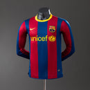 Barcelona 10/11 Home Long Sleeve Player Version Retro Jersey S-3XL