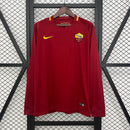 Retro Long Sleeve Roma 17/18 Home S-XXL