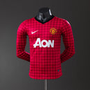 M-U 12/13 Home Long Sleeve Player Version Retro Jersey S-3XL