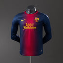 Barcelona 12/13 Home Long Sleeve Player Version Retro Jersey S-3XL