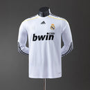 Real Madrid 0910 Home Long Sleeve Player Version Retro Jersey S-3XL